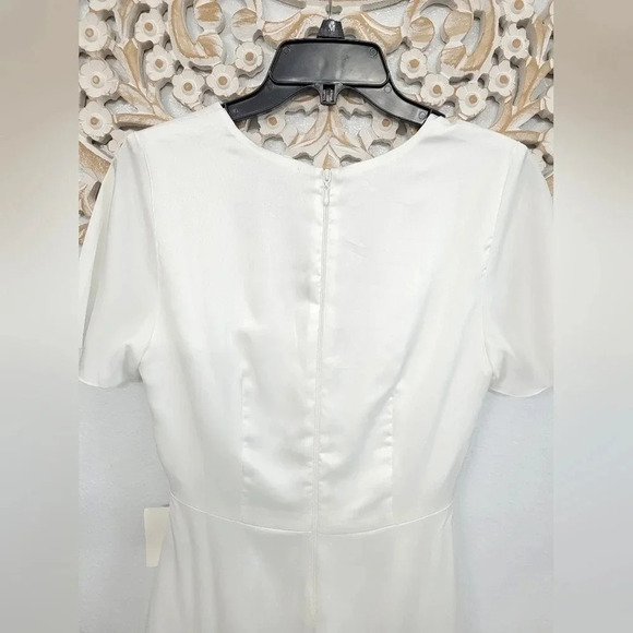 NWT Show me your MuMu Best Day Wedding Ivory Luxe Satin Rome Twist Gown - Picture 6 of 14